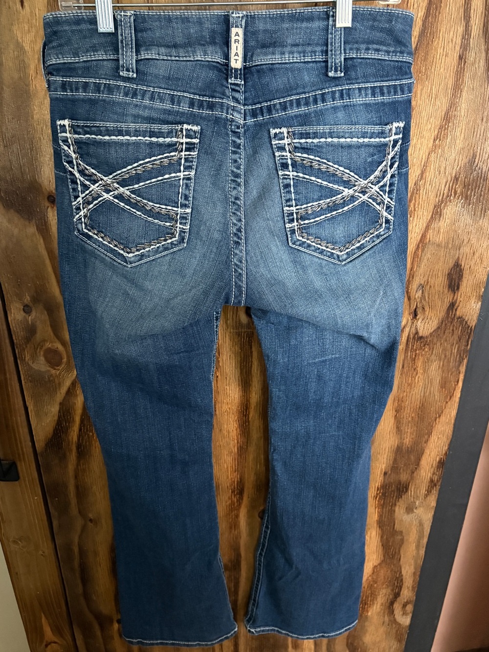 Ariat Women's Blue Bootcut Jeans with Embroidered Pockets